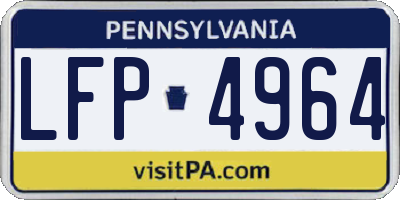 PA license plate LFP4964
