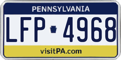 PA license plate LFP4968