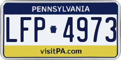 PA license plate LFP4973