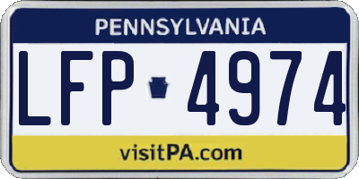 PA license plate LFP4974