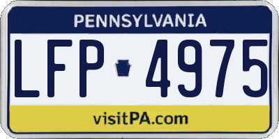 PA license plate LFP4975