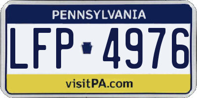 PA license plate LFP4976
