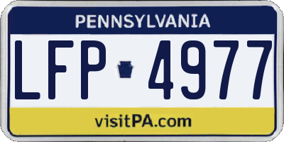 PA license plate LFP4977