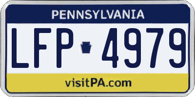 PA license plate LFP4979