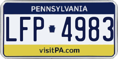 PA license plate LFP4983