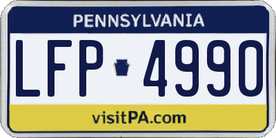 PA license plate LFP4990