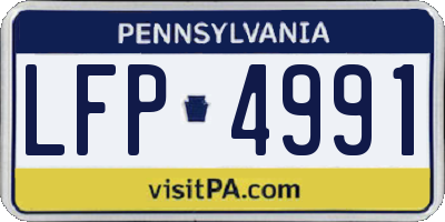 PA license plate LFP4991