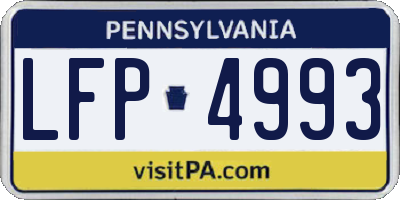 PA license plate LFP4993