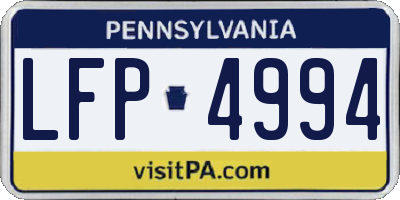 PA license plate LFP4994
