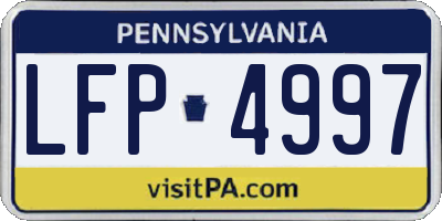 PA license plate LFP4997