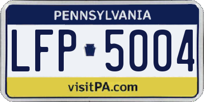 PA license plate LFP5004