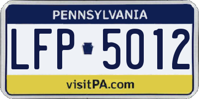 PA license plate LFP5012