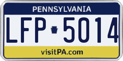PA license plate LFP5014