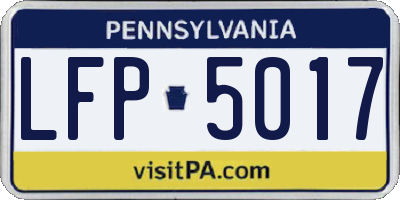PA license plate LFP5017