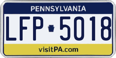 PA license plate LFP5018