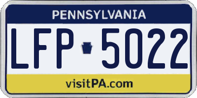 PA license plate LFP5022