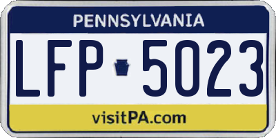PA license plate LFP5023
