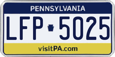 PA license plate LFP5025