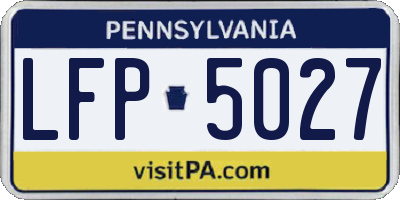 PA license plate LFP5027