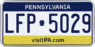 PA license plate LFP5029