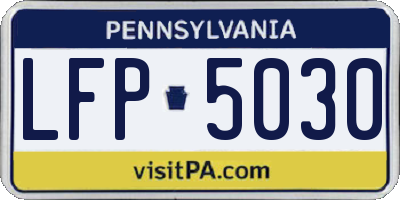 PA license plate LFP5030
