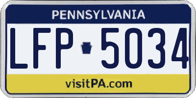 PA license plate LFP5034