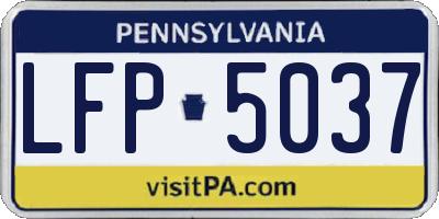 PA license plate LFP5037
