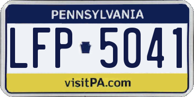 PA license plate LFP5041