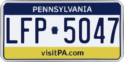 PA license plate LFP5047