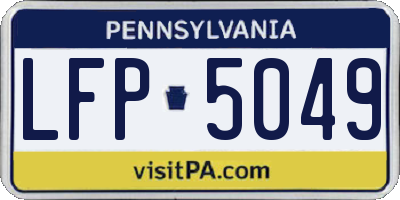 PA license plate LFP5049