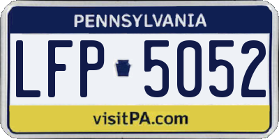 PA license plate LFP5052
