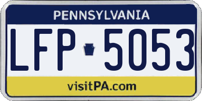 PA license plate LFP5053