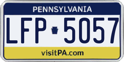 PA license plate LFP5057