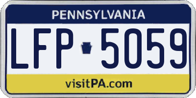 PA license plate LFP5059