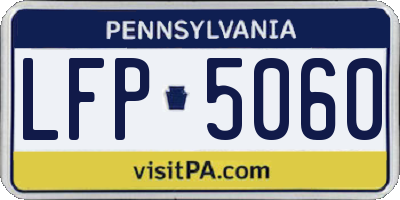 PA license plate LFP5060