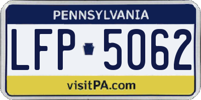 PA license plate LFP5062