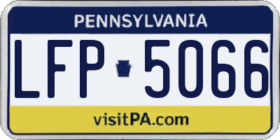 PA license plate LFP5066