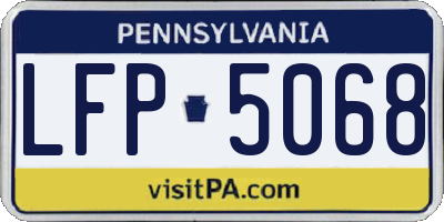 PA license plate LFP5068