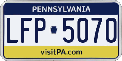 PA license plate LFP5070