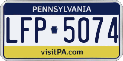 PA license plate LFP5074