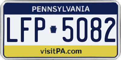 PA license plate LFP5082
