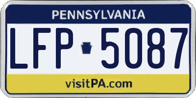 PA license plate LFP5087