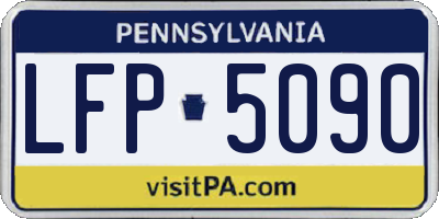 PA license plate LFP5090