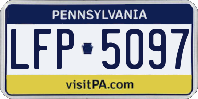 PA license plate LFP5097