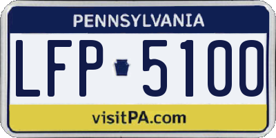 PA license plate LFP5100