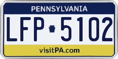 PA license plate LFP5102