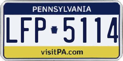 PA license plate LFP5114