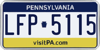 PA license plate LFP5115