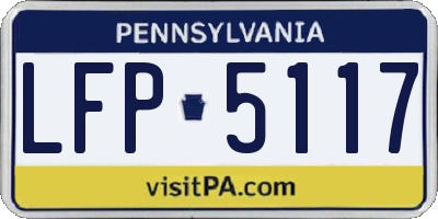 PA license plate LFP5117