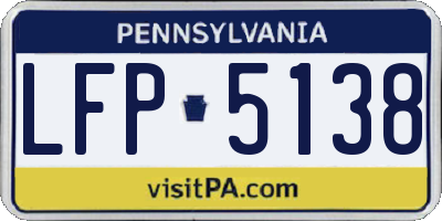 PA license plate LFP5138